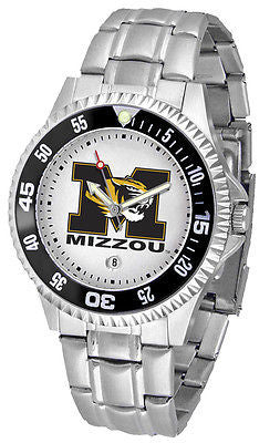 Missouri Tigers Men's Competitor Stainless Steel with Color Bezel