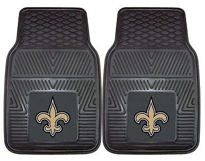 New Orleans Saints Vinyl Heavy Duty Floor Mats Set of 2