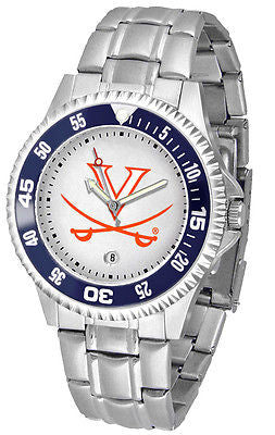 Virginia Cavaliers Men's Competitor Stainless Steel with Color Bezel