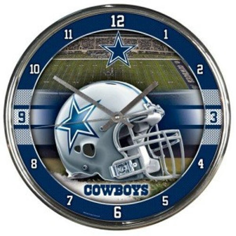 Dallas Cowboys 12" Chrome Wall Clock OUT OF STOCK