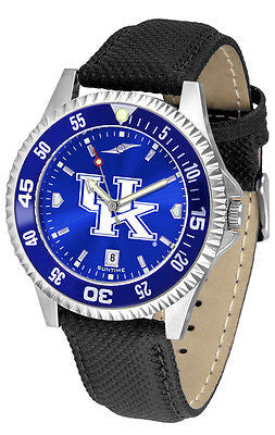 Kentucky Wildcats Men's Competitor AnoChrome Color Bezel Leather Band Watch