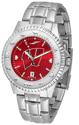 Wisconsin Badgers Men's Competitor Stainless Steel AnoChrome Watch