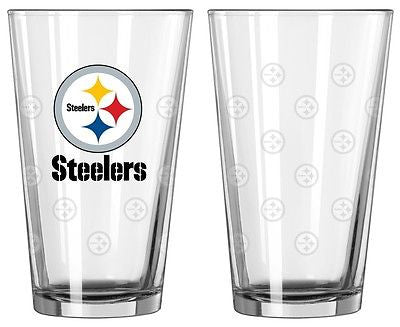 Pittsburgh Steelers Etched Pint Glass  OUT OF STOCK
