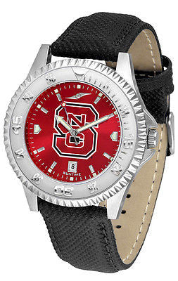 North Carolina State Wolfpack Men's Competitor AnoChrome Leather Band Watch