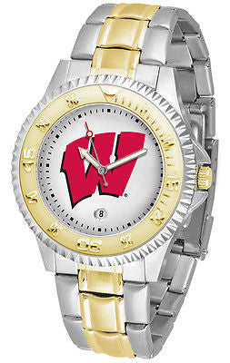 Wisconsin Badgers Competitor Two Tone Stainless Steel Men's Watch