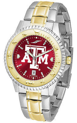 Texas A&M Aggies Men's Competitor Stainless Steel AnoChrome Two Tone Watch