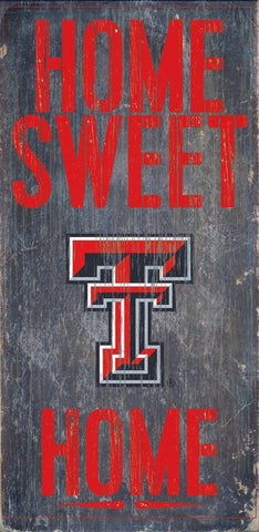Texas Tech Red Raiders Home Sweet Home Wood Wall Sign
