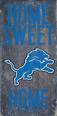 Detroit Lions Home Sweet Home Wood Sign