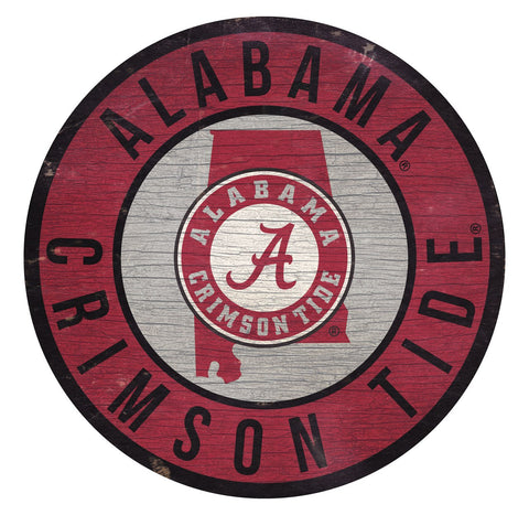 Alabama Crimson Tide 12" Round Wood Sign