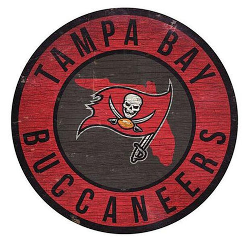 Tampa Bay Buccaneers 12" Wooden Wall Sign OUT OF STOCK