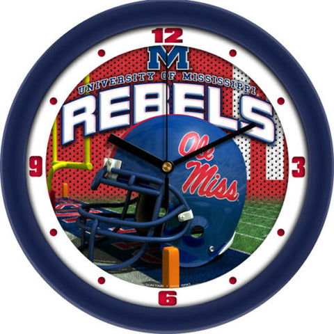 Mississippi Ole Miss Rebels Football Helmet Wall Clock