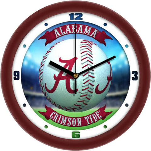 Alabama Crimson Tide Baseball Wall Clock