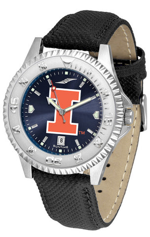 Illinois Men's Competitor AnoChrome Leather Band Watch